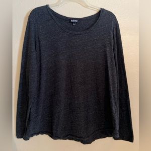 Long-Sleeve Cotton Tee Women’s XL Charcoal Heather